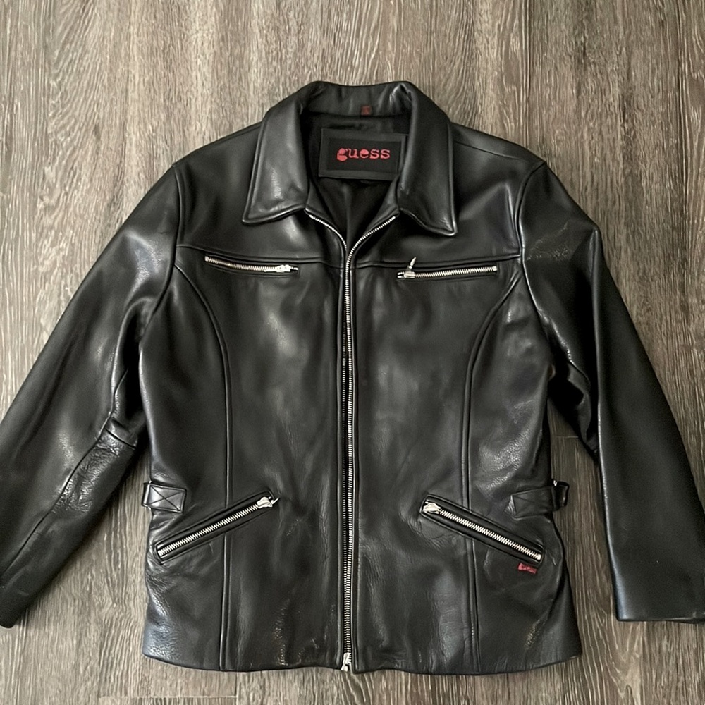 Vintage Guess Leather Jacket (Fits M-L)